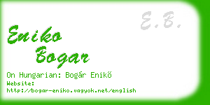 eniko bogar business card