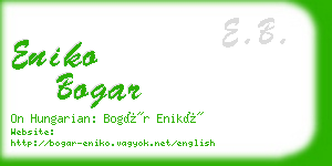 eniko bogar business card